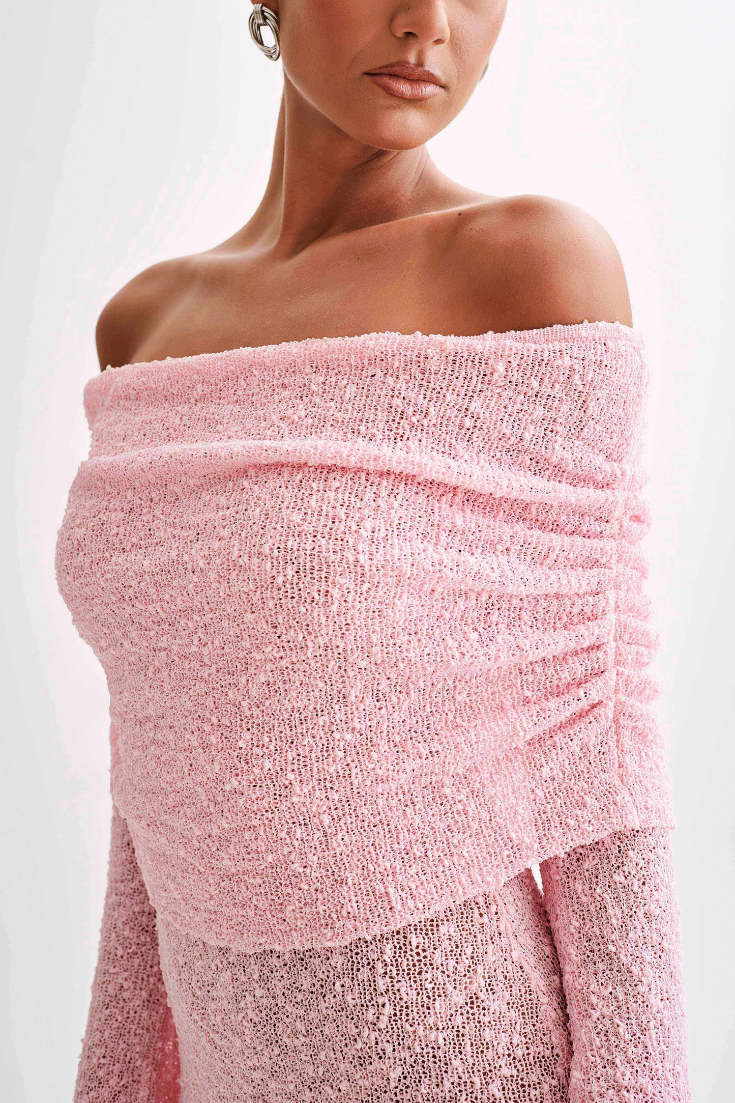Boucle Mini Dress | Baby Pink